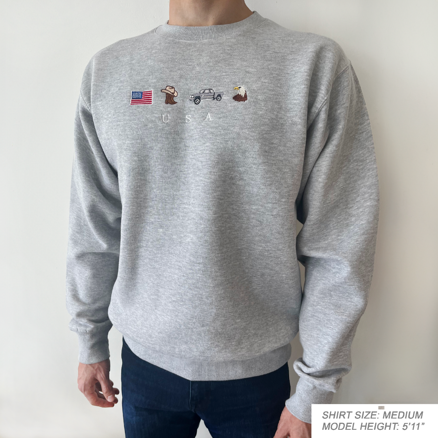 USA Embroidered Sweatshirt