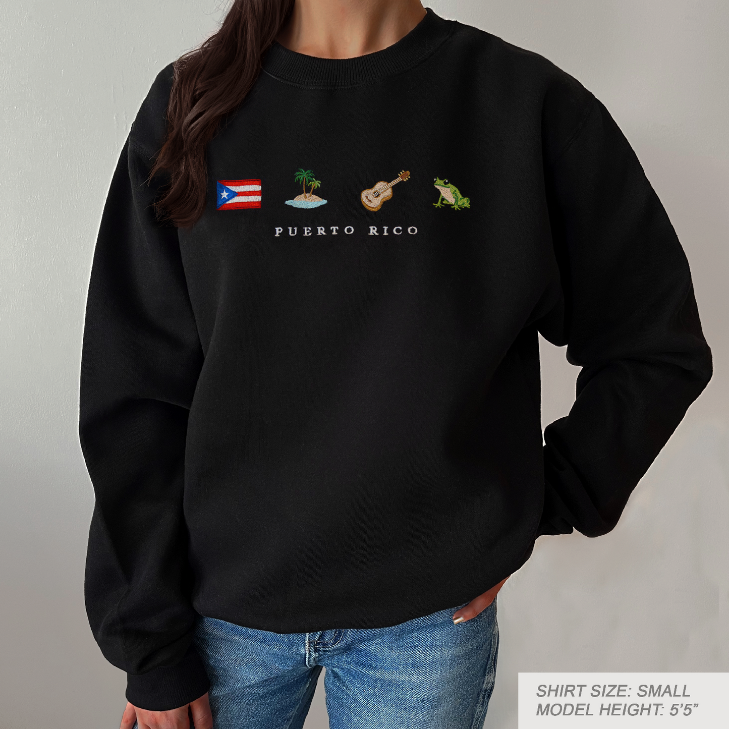 Puerto Rico Embroidered Sweatshirt