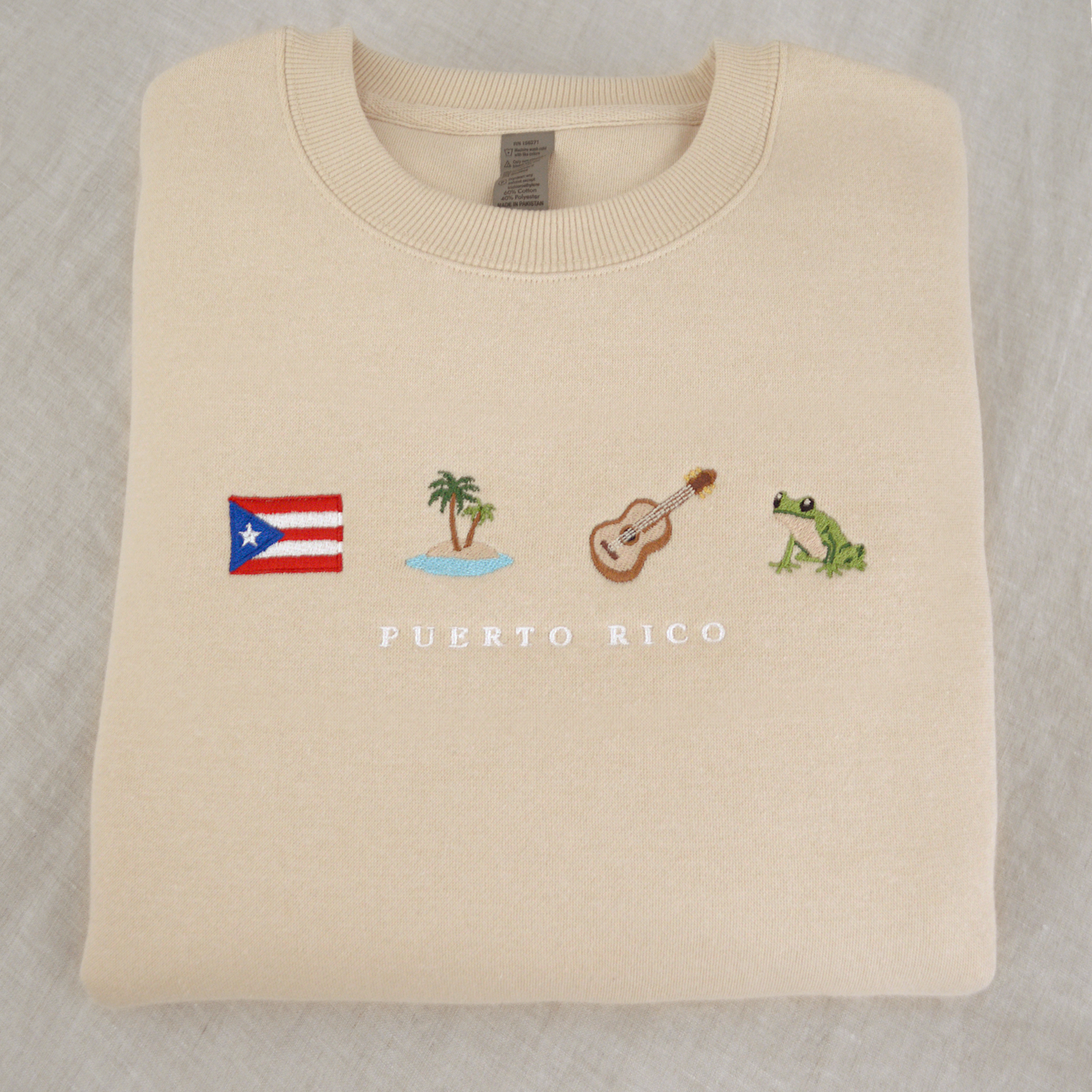 Puerto Rico Embroidered Sweatshirt