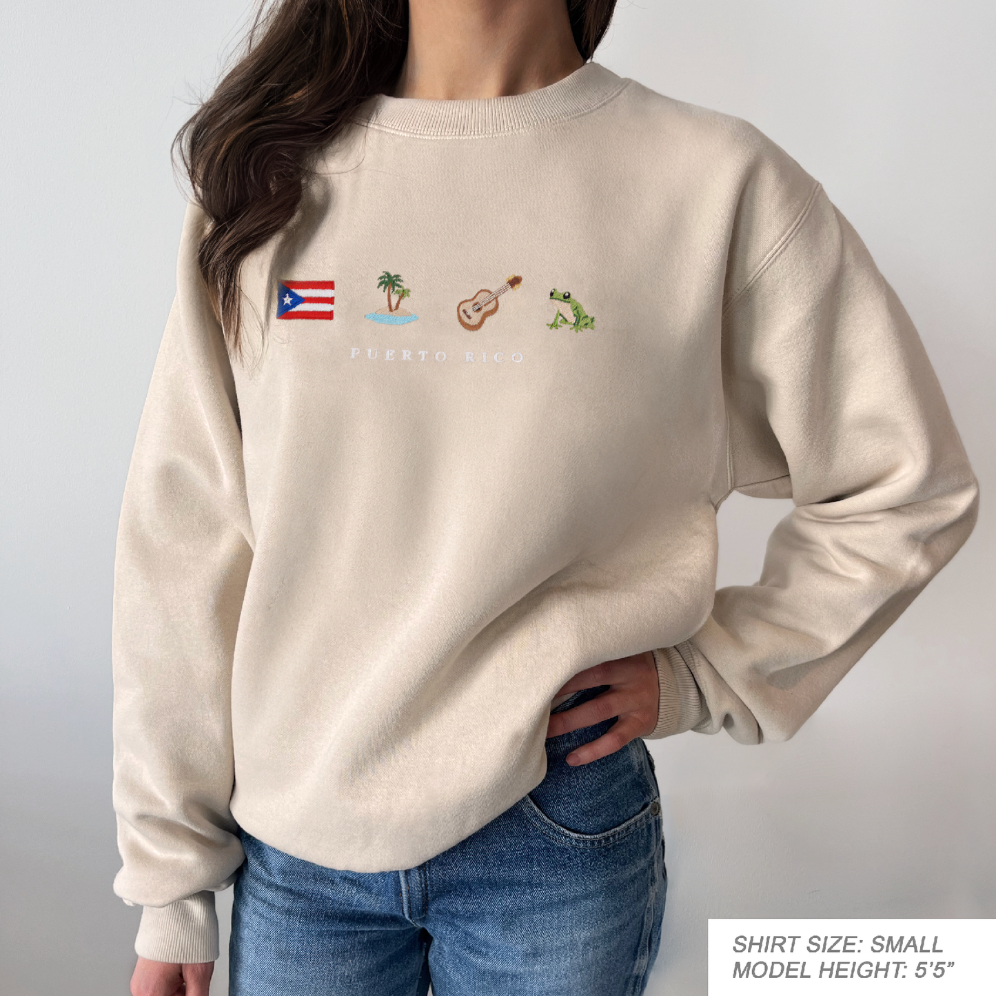 Puerto Rico Embroidered Sweatshirt