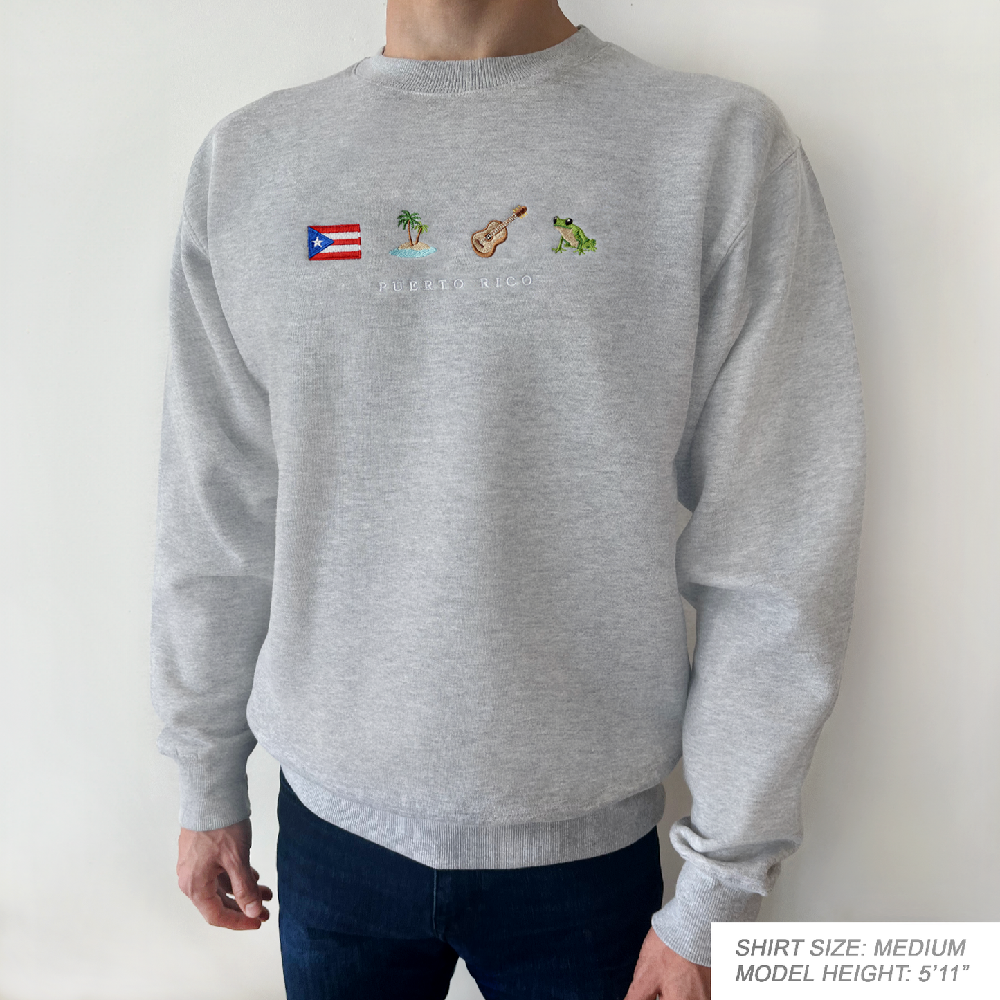 Puerto Rico Embroidered Sweatshirt