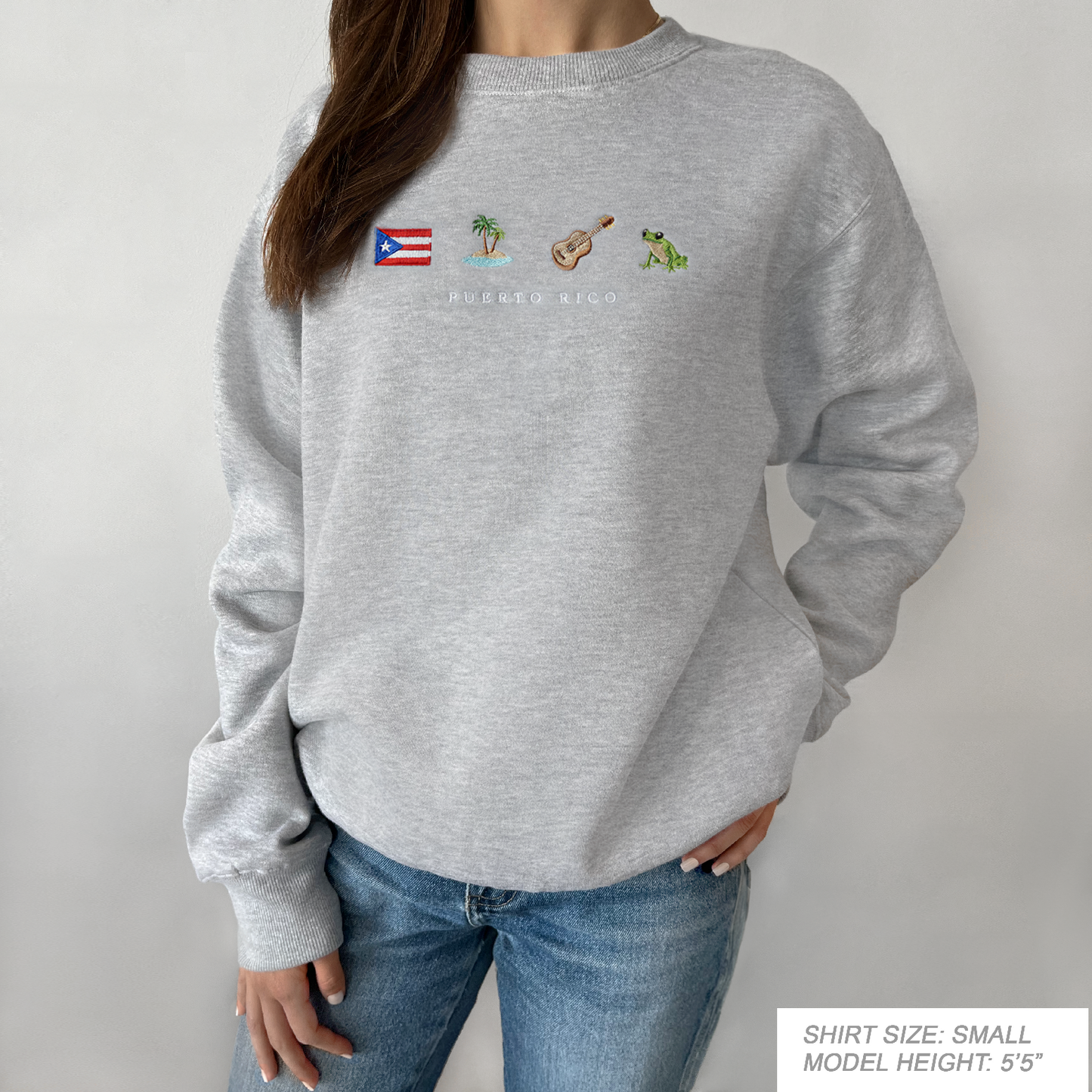 Puerto Rico Embroidered Sweatshirt