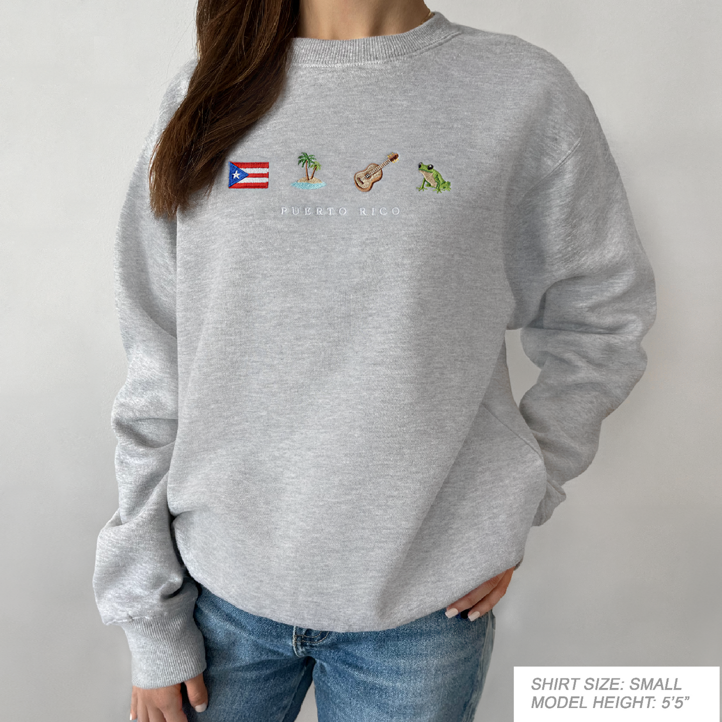 Puerto Rico Embroidered Sweatshirt