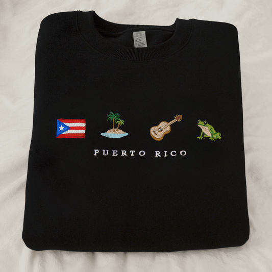 Puerto Rico Embroidered Sweatshirt