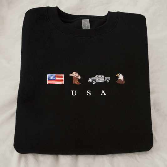 USA Embroidered Sweatshirt